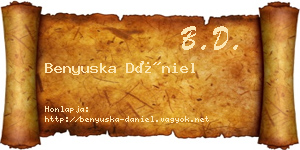 Benyuska Dániel névjegykártya